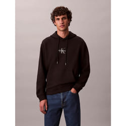 Calvin Klein Felpa con cappuccio e monogramma in spugna di cotone