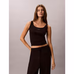 Calvin Klein Canotta in cotone a costine slim - Vista aggiuntiva 5