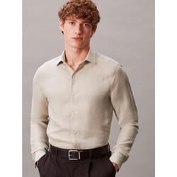 Calvin Klein Camicia slim in misto lino