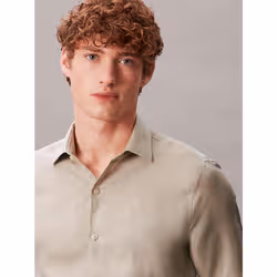 Calvin Klein Camicia slim in misto lino - Vista aggiuntiva 4