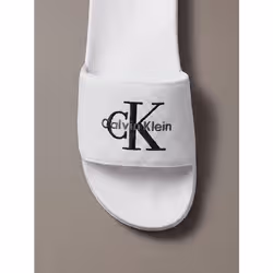 Calvin Klein Ciabatte in tela con logo sagomato - Vista aggiuntiva 4