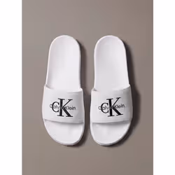 Calvin Klein Ciabatte in tela con logo sagomato - Vista aggiuntiva 5