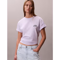 Calvin Klein T-shirt con logo ricamato taglio relaxed - Vista aggiuntiva 5