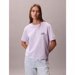 Calvin Klein T-shirt con logo ricamato taglio relaxed - Vista aggiuntiva 3