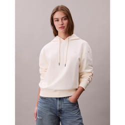 Calvin Klein Felpa con cappuccio e monogramma in spugna di cotone