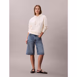 Calvin Klein Felpa con cappuccio e monogramma in spugna di cotone - Vista aggiuntiva 3