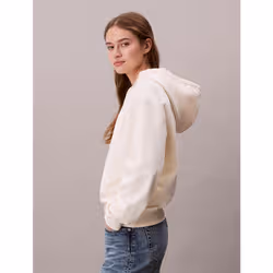 Calvin Klein Felpa con cappuccio e monogramma in spugna di cotone - Vista aggiuntiva 4