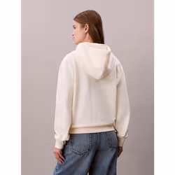 Calvin Klein Felpa con cappuccio e monogramma in spugna di cotone - Vista aggiuntiva 5