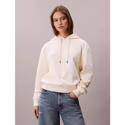 Calvin Klein Felpa con cappuccio e monogramma in spugna di cotone - Vista aggiuntiva 6