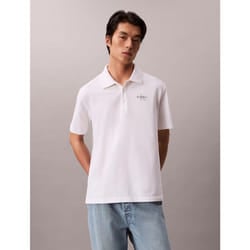 Calvin Klein Polo in piqué di cotone con monogramma
