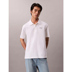 Calvin Klein Polo in piqué di cotone con monogramma