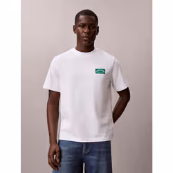 Calvin Klein T-shirt con stemma in stile college - Vista aggiuntiva 6