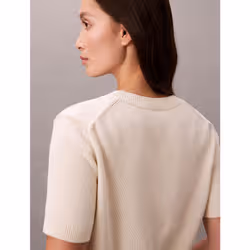 Calvin Klein Maglione con monogramma a maniche corte - Vista aggiuntiva 6