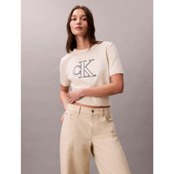 Calvin Klein Maglione con monogramma a maniche corte