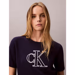 Calvin Klein Maglione con monogramma a maniche corte - Vista aggiuntiva 5