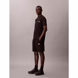 Calvin Klein Pantaloni da tuta in spugna di cotone con stemma - Vista aggiuntiva 2