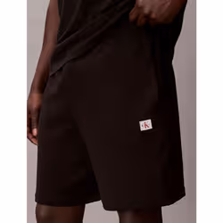 Calvin Klein Pantaloni da tuta in spugna di cotone con stemma - Vista aggiuntiva 3