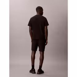 Calvin Klein Pantaloni da tuta in spugna di cotone con stemma - Vista aggiuntiva 4