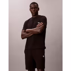 Calvin Klein Pantaloni da tuta in spugna di cotone con stemma - Vista aggiuntiva 6