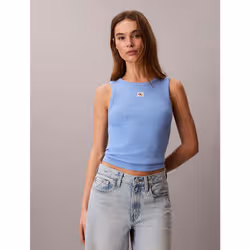 Calvin Klein Canotta a costine in cotone - Vista aggiuntiva 2