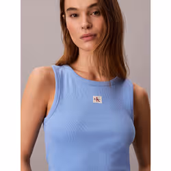 Calvin Klein Canotta a costine in cotone - Vista aggiuntiva 3