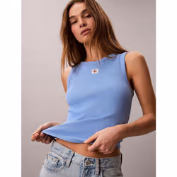 Calvin Klein Canotta a costine in cotone - Vista aggiuntiva 5