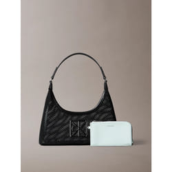 Calvin Klein Borsa da spalla in rete con emblem logo
