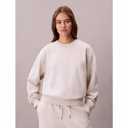 Calvin Klein Felpa in spugna di cotone con monogramma - Vista aggiuntiva 4