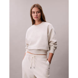 Calvin Klein Felpa in spugna di cotone con monogramma