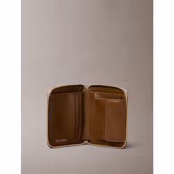 Calvin Klein Portafoglio quadrato RFID con logo e zip integrale - Vista aggiuntiva 3