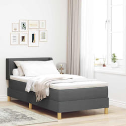 vidaXL Letto a Molle< / strong> Grigio scuro 80 x 200 cm Tessuto