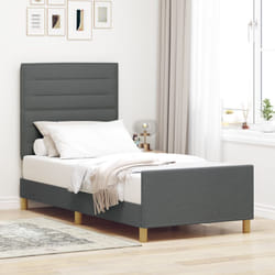 Vidaxl - Struttura Letto in Tessuto Grigio Scuro 90x200 cm