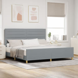 Letto in Grigio Chiaro di vidaXL, 200x200 cm, Tessuto