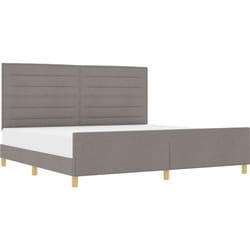 Vidaxl - Letto in tessuto tortora 200x200 cm di