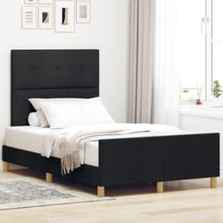 Struttura Letto Nera 120x200 cm Tessuto Vidaxl