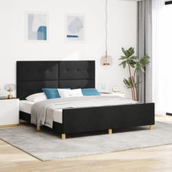 Struttura Letto Nera 180x200 cm in Tessuto Vidaxl