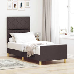 vidaXL Struttura del letto Marrone scuro 80 x 200 cm Tessuto