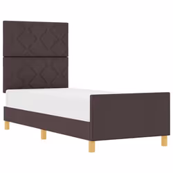 vidaXL Struttura del letto Marrone scuro 80 x 200 cm Tessuto - Vista aggiuntiva 3