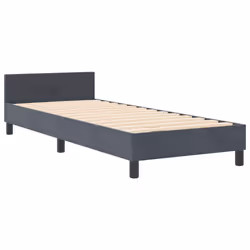 vidaXL Struttura del letto Grigio scuro 80 x 200 cm Velluto - Vista aggiuntiva 2