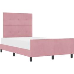 Letto Rosa 120x190 cm Velluto Vidaxl