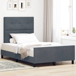 vidaXL Struttura del letto Grigio scuro 120 x 200 cm Velluto