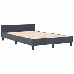 vidaXL Struttura del letto Grigio scuro 120 x 200 cm Velluto - Vista aggiuntiva 2
