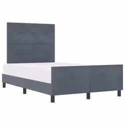 vidaXL Struttura del letto Grigio scuro 120 x 200 cm Velluto - Vista aggiuntiva 3