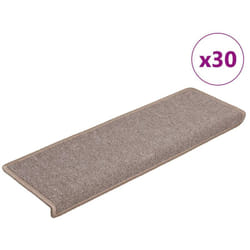 Vidaxl - Tappetini per Scale 30 pz 65x21x4 cm Marrone Chiaro 274041