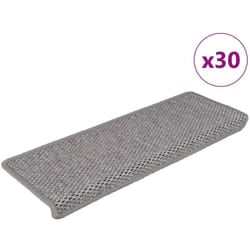 Vidaxl - Tappeti Autoadesivi Scale Aspetto Sisal 30 pz 65x21x4cm Argento