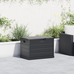 vidaXL Baulo di Stoccaggio per Giardino - Antracite, 77.5 x 54.5 x 53 cm, Plastica, 170 L