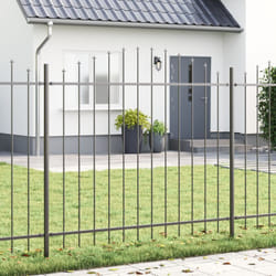 Vidaxl - Recinzione da Giardino con Arco Grigia 11,9x1,5 m in Acciaio