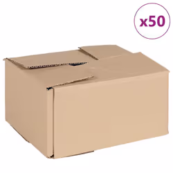 vidaXL Scatola Pieghevole 50 pcs Marrone 20 x 15 x 10 cm Cartone - Vista aggiuntiva 2