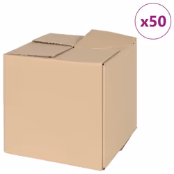vidaXL Scatola Pieghevole 50 pcs Marrone 20 x 20 x 20 cm Cartone - Vista aggiuntiva 2