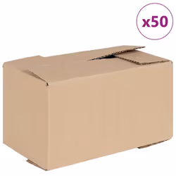 vidaXL Scatola Pieghevole 50 pcs Marrone 24 x 13 x 13 cm Cartone - Vista aggiuntiva 2